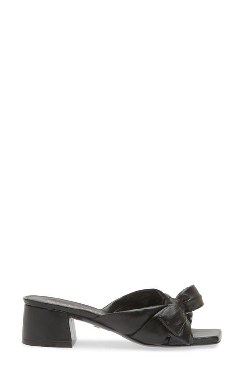 Stuart Weitzman Sofia Bow Sandal In Black Leather