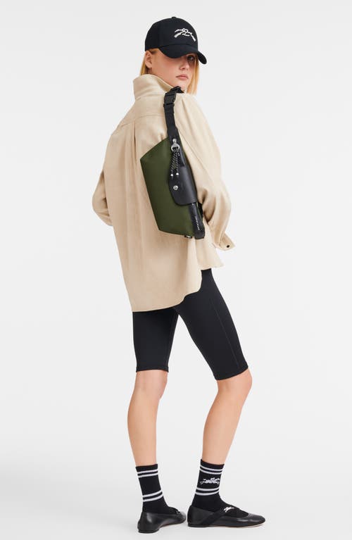 Shop Longchamp Le Pliage Energy Recycled Nylon Belt Bag In Khaki