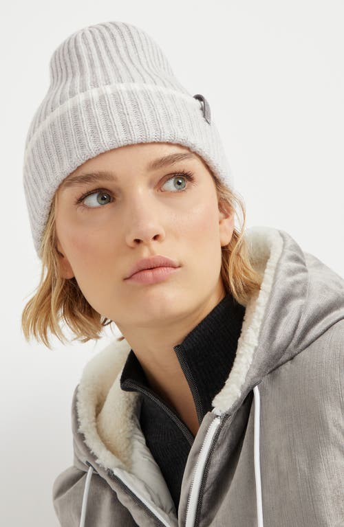 Shop Brunello Cucinelli Knit Beanie In Fog