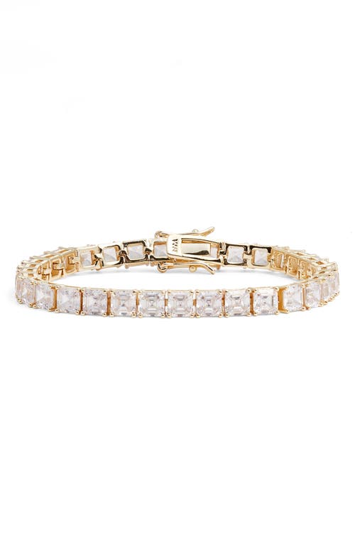 Melinda Maria The Queen's Tennis Bracelet in Gold/white Diamondettes
