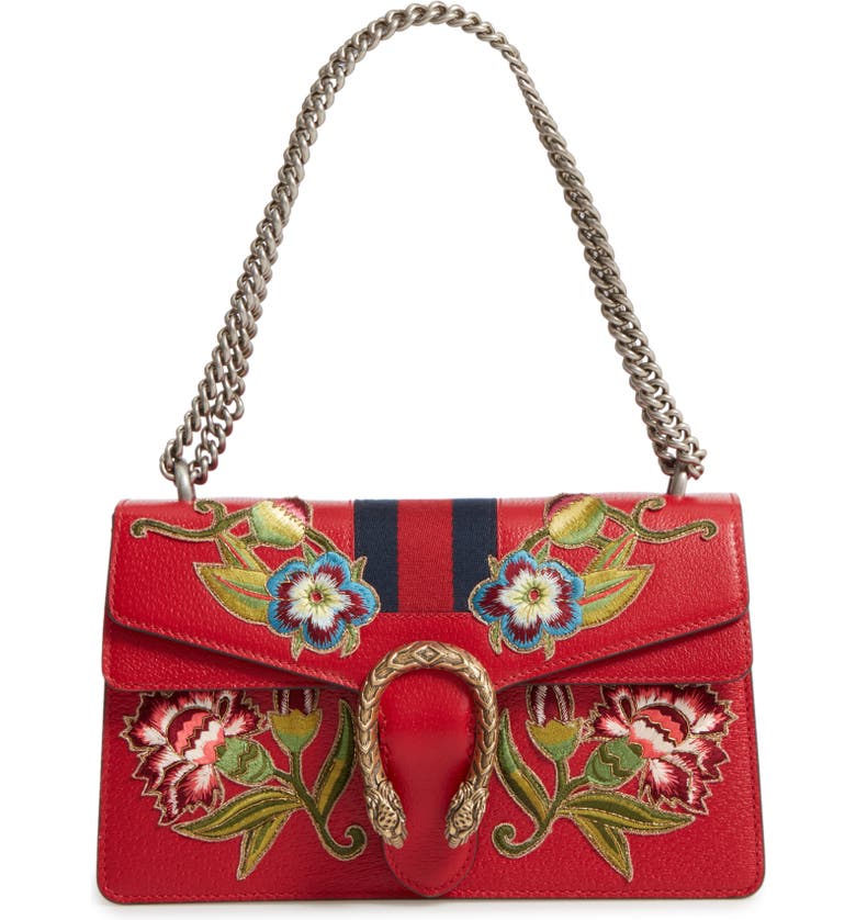 Gucci Dionysus Embroidered Leather Shoulder Bag | Nordstrom