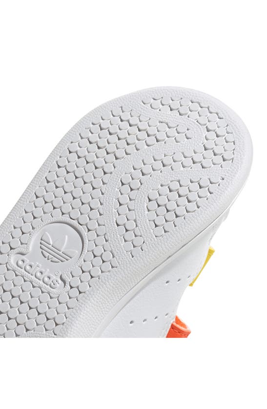 Shop Adidas Originals Kids' Stan Smith Comfort Closure Sneaker In White/ Scarlet/ White