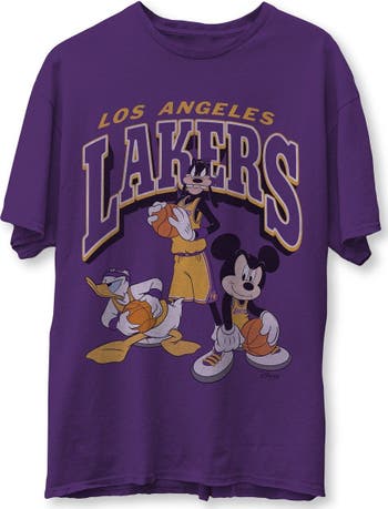 Junk Food Men's Junk Food Purple Los Angeles Lakers Disney Mickey Squad T- Shirt