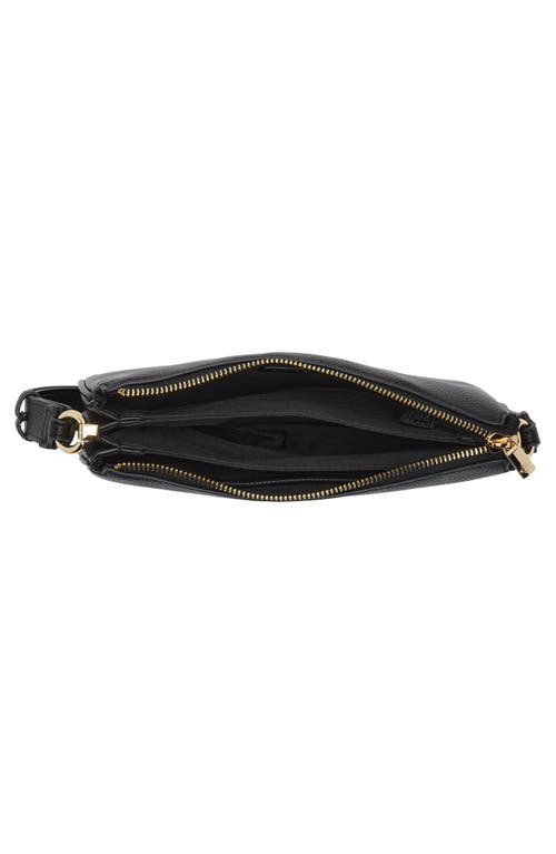 Nanette Lepore Triple Section Crossbody Bag In Black