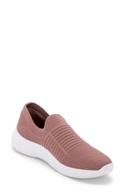 Blondo Karen Waterproof Slip-on Sneaker In Dusty Pink Knit Fabric