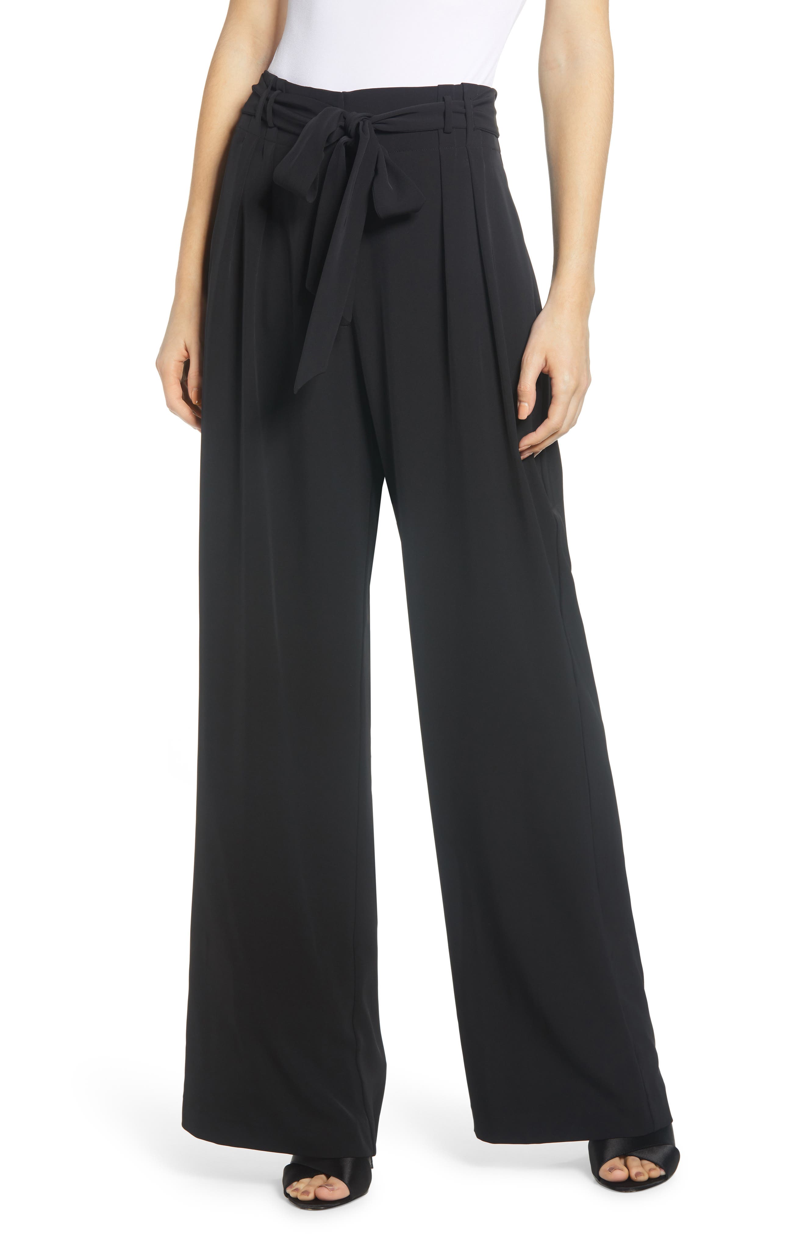 WAYF Tie Waist Wide Leg Pants Nordstrom