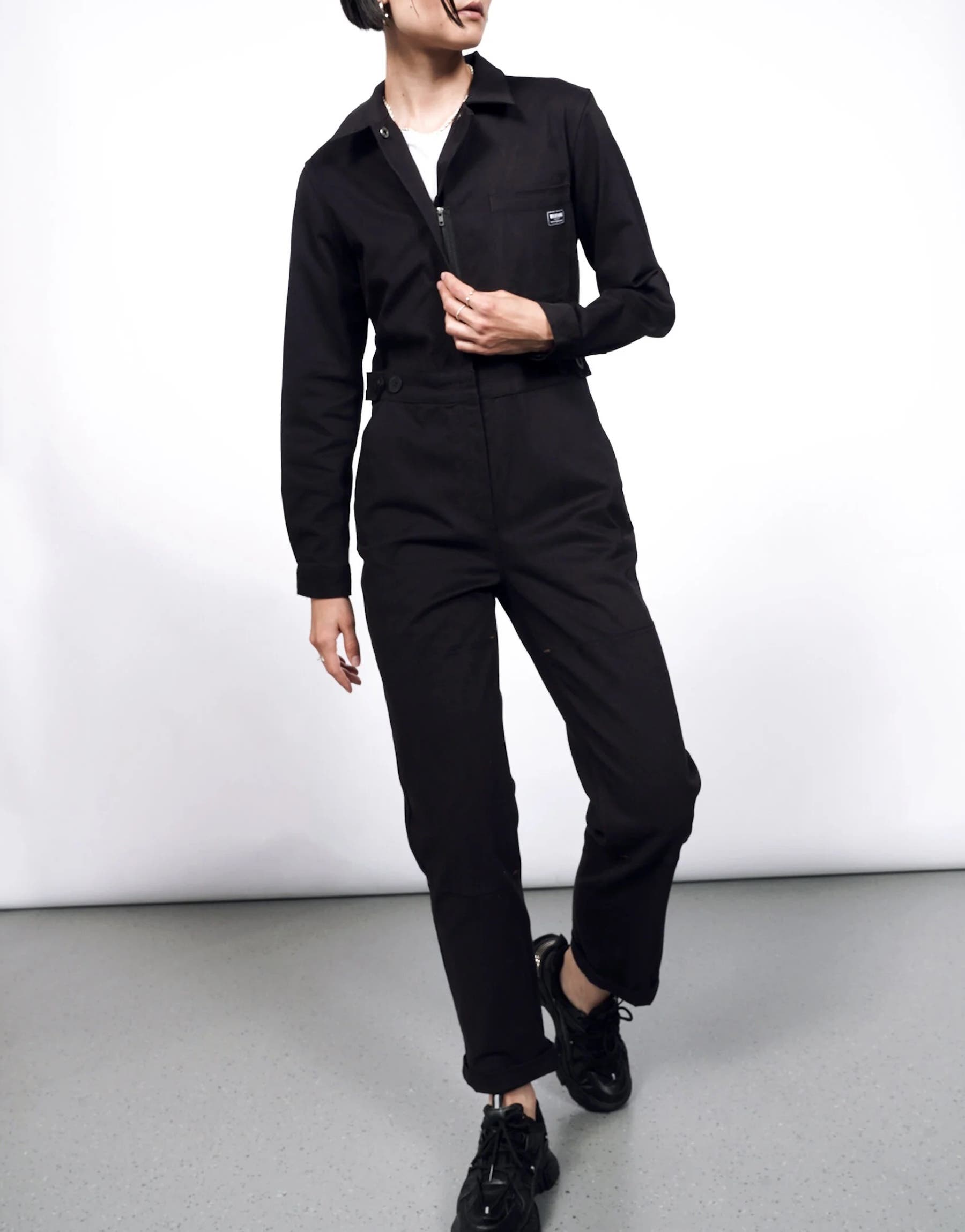 WILDFANG The Essential Long Sleeve High Waisted Coverall in Black Cover