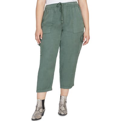 Plus Size Sanctuary Discoverer Pull-On Cargo Pants, Green