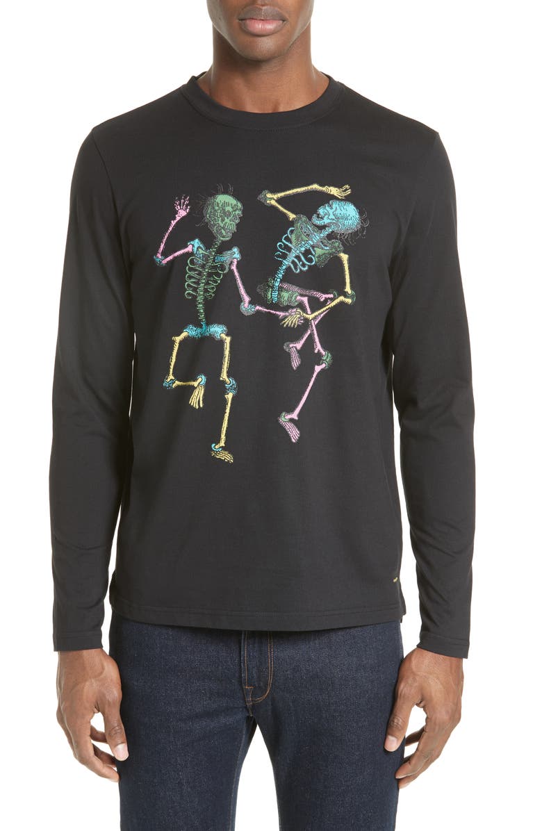 PS Paul Smith Dancing Skeletons Long Sleeve T-Shirt | Nordstrom