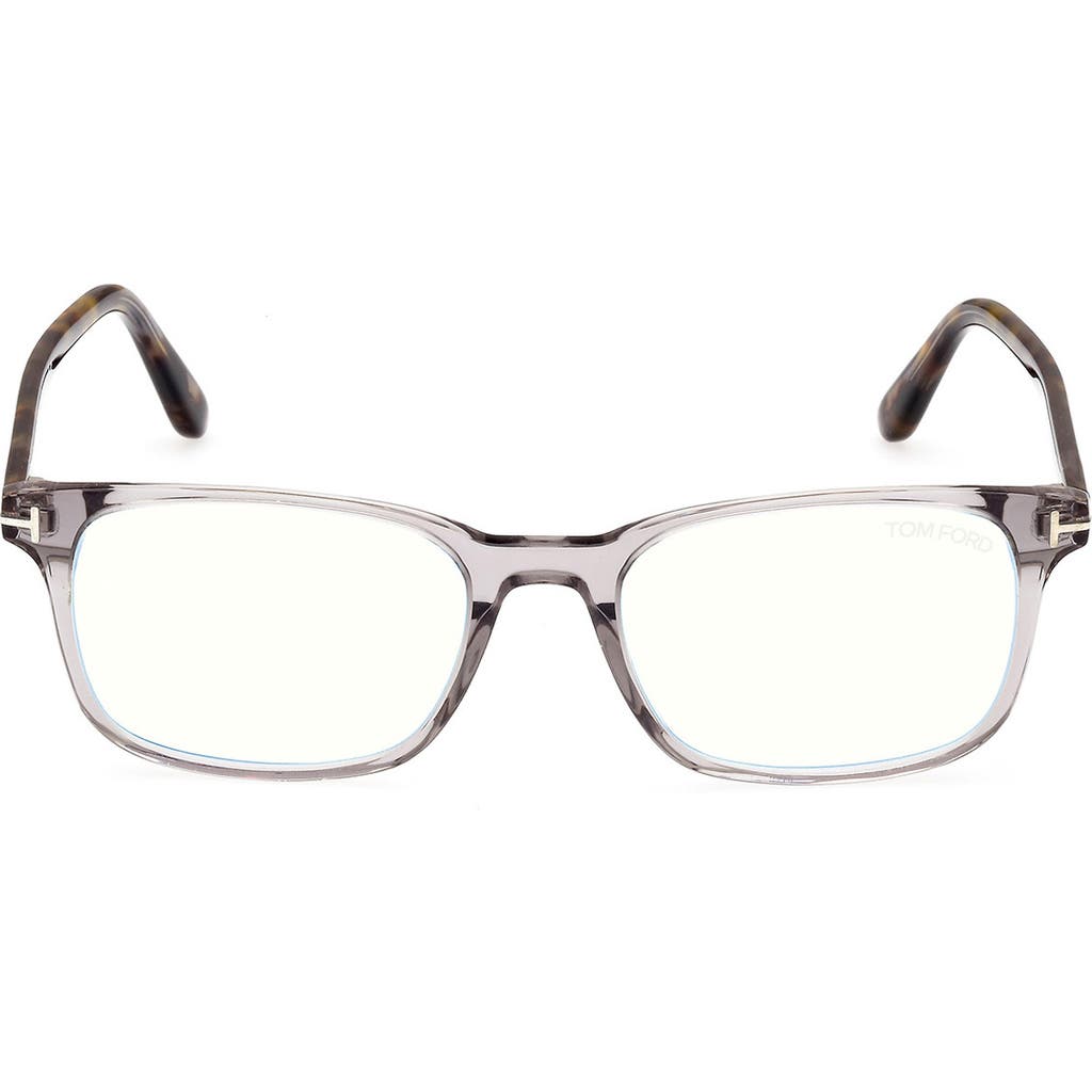 Tom Ford 51mm Square Blue Light Blocking Reading Glasses In Grey/other
