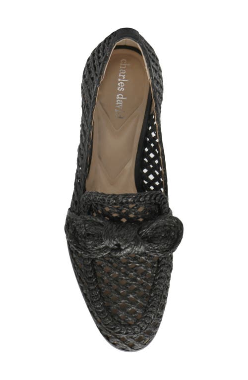 Charles David Finite Water Resistant Raffia Loafer In Black