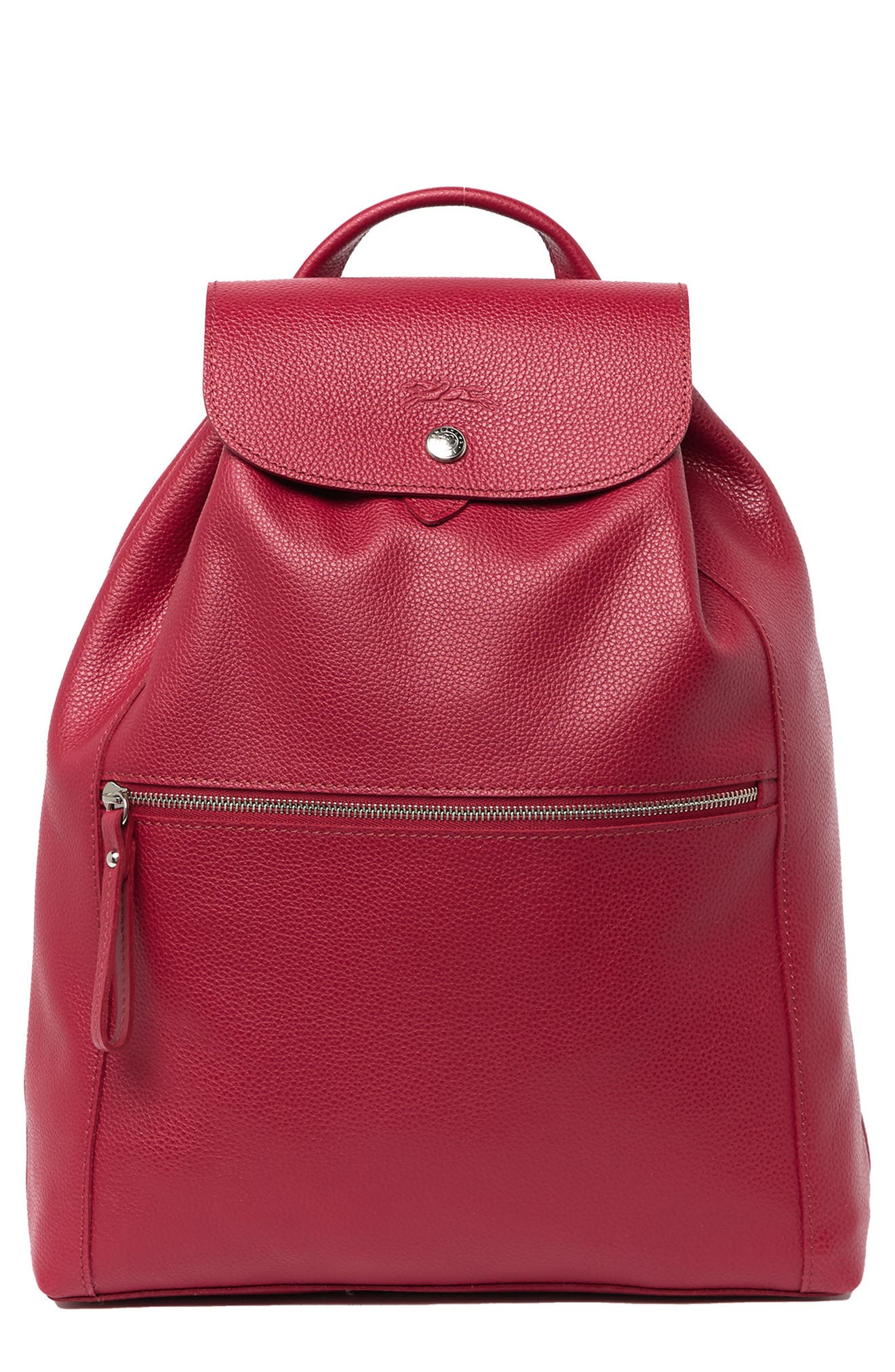 pebbled leather backpack