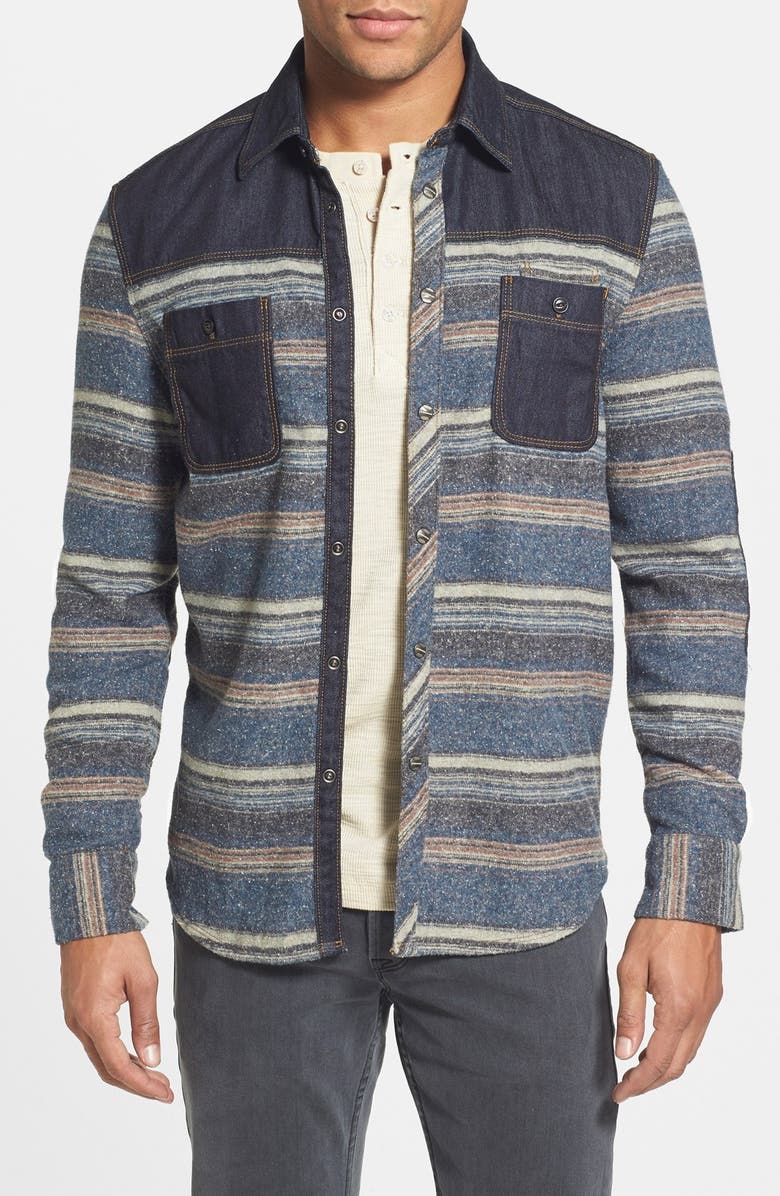 Jeremiah 'Grayson' Stripe Colorblock Shirt, Main, color, 