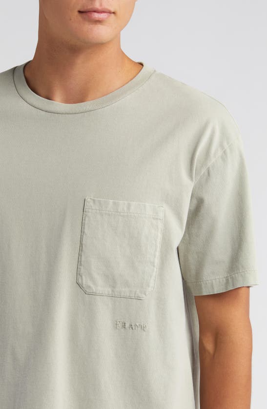 Shop Frame Vintage Wash Pocket T-shirt In Vintage Smoke Beige