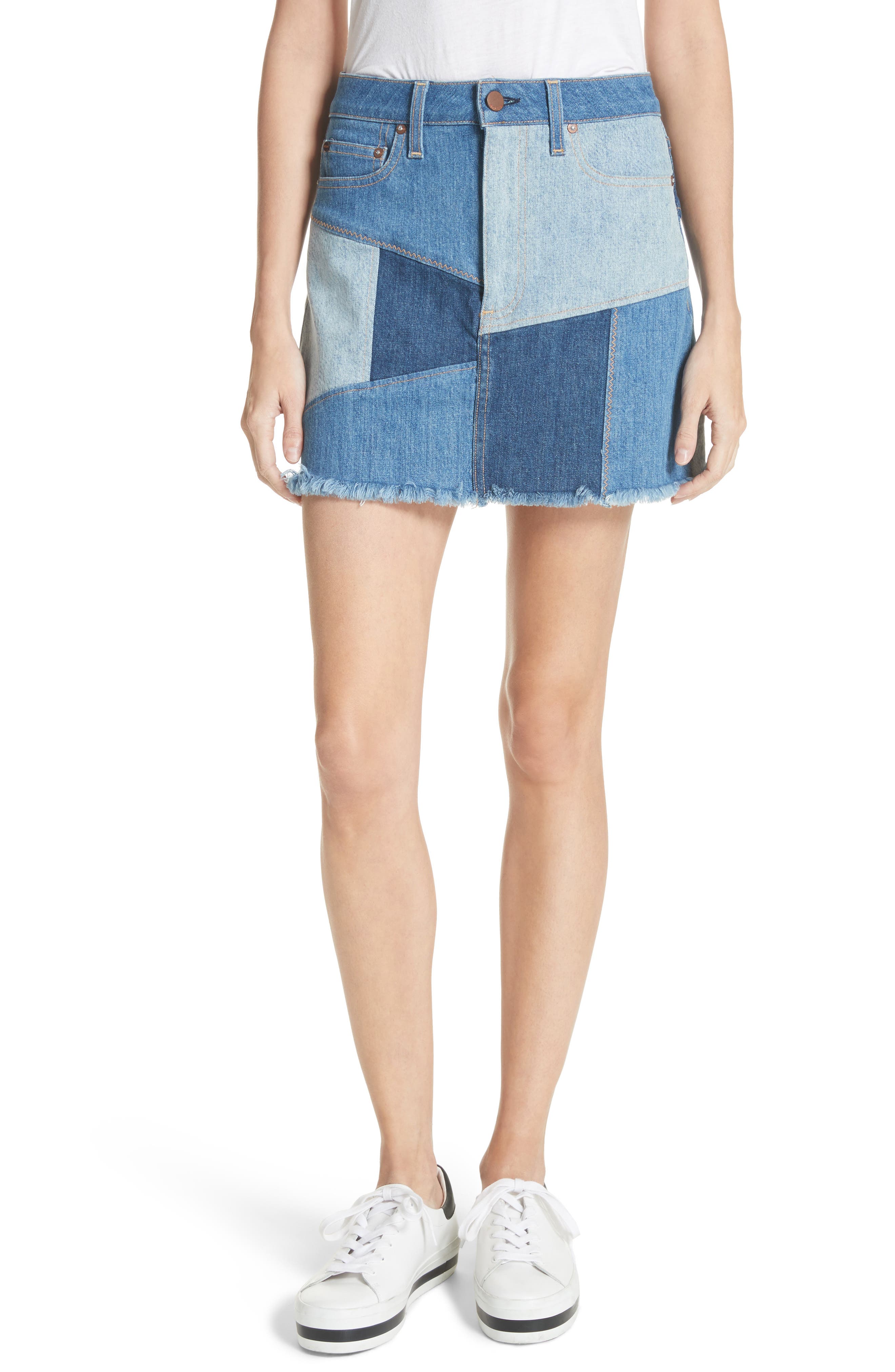 alice and olivia denim skirt