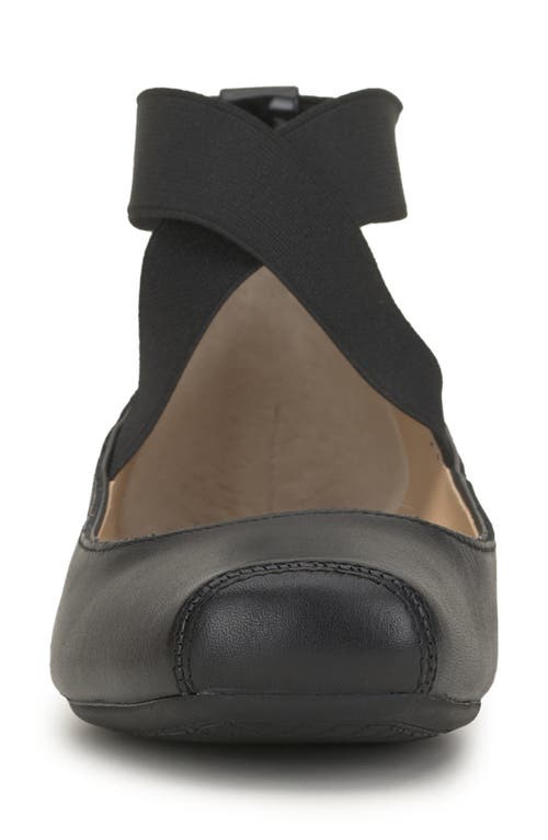 Jessica Simpson Mandayss Ankle Strap Ballet Flat In Black/black