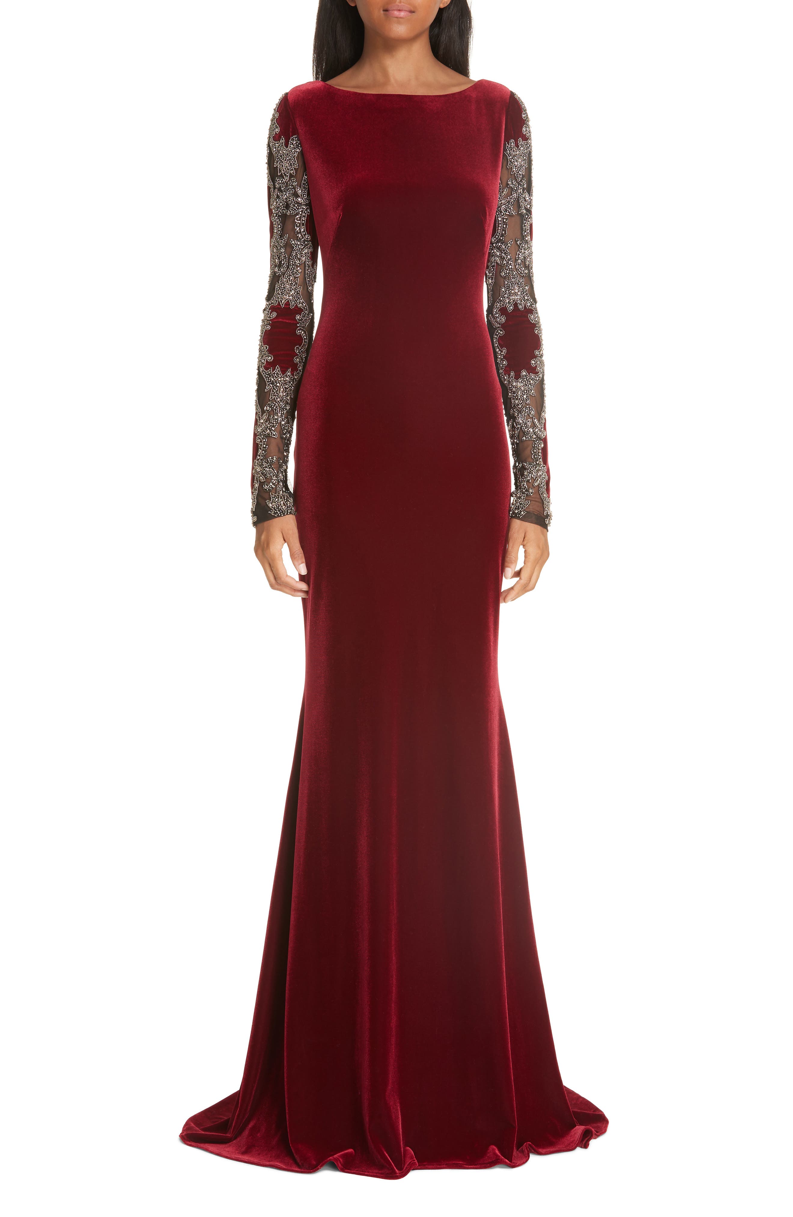 badgley mischka velvet dress