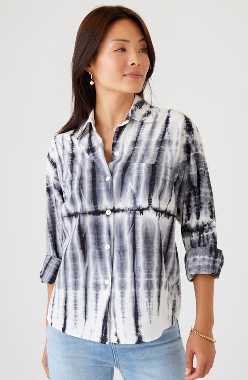 Shop Karen Kane Tie Dye Cotton Lawn Button-up Shirt