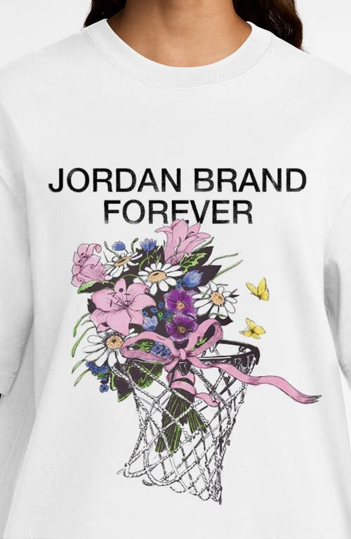 JORDAN JORDAN OVERSIZE FLORAL GRAPHIC T-SHIRT 