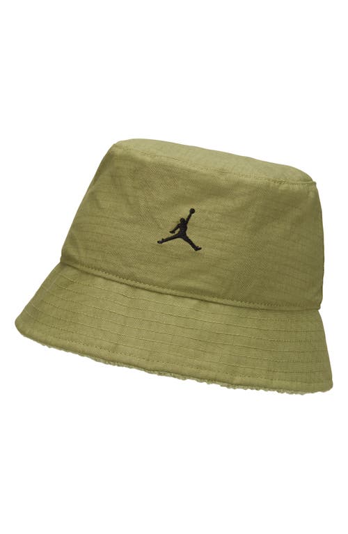 Jordan Apex Cotton Blend Bucket Hat In Sky Light Olive/white/black