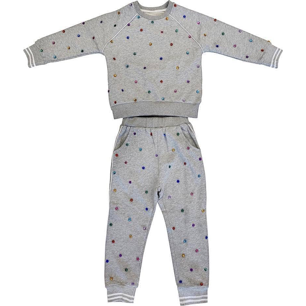 Shop Lola + The Boys Rainbow Gem Trackset In Grey