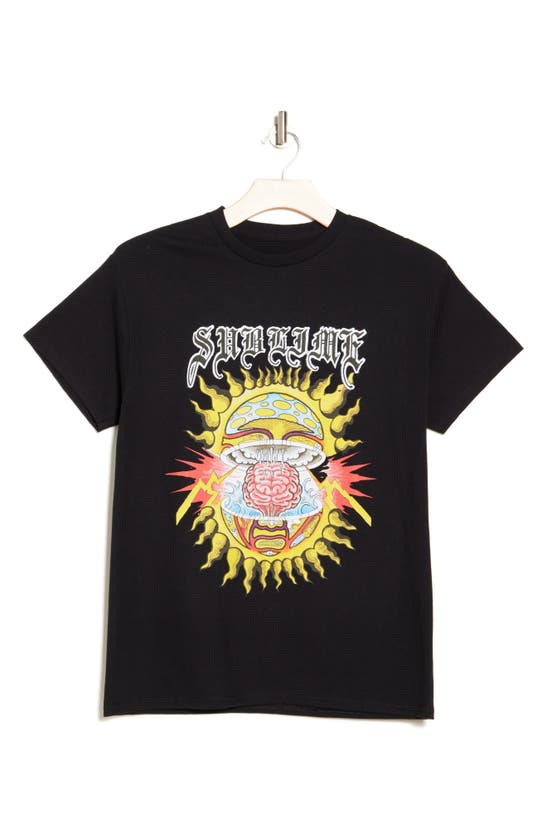 Shop Merch Traffic Sumblime Brain Sun Graphic T-shirt In Black