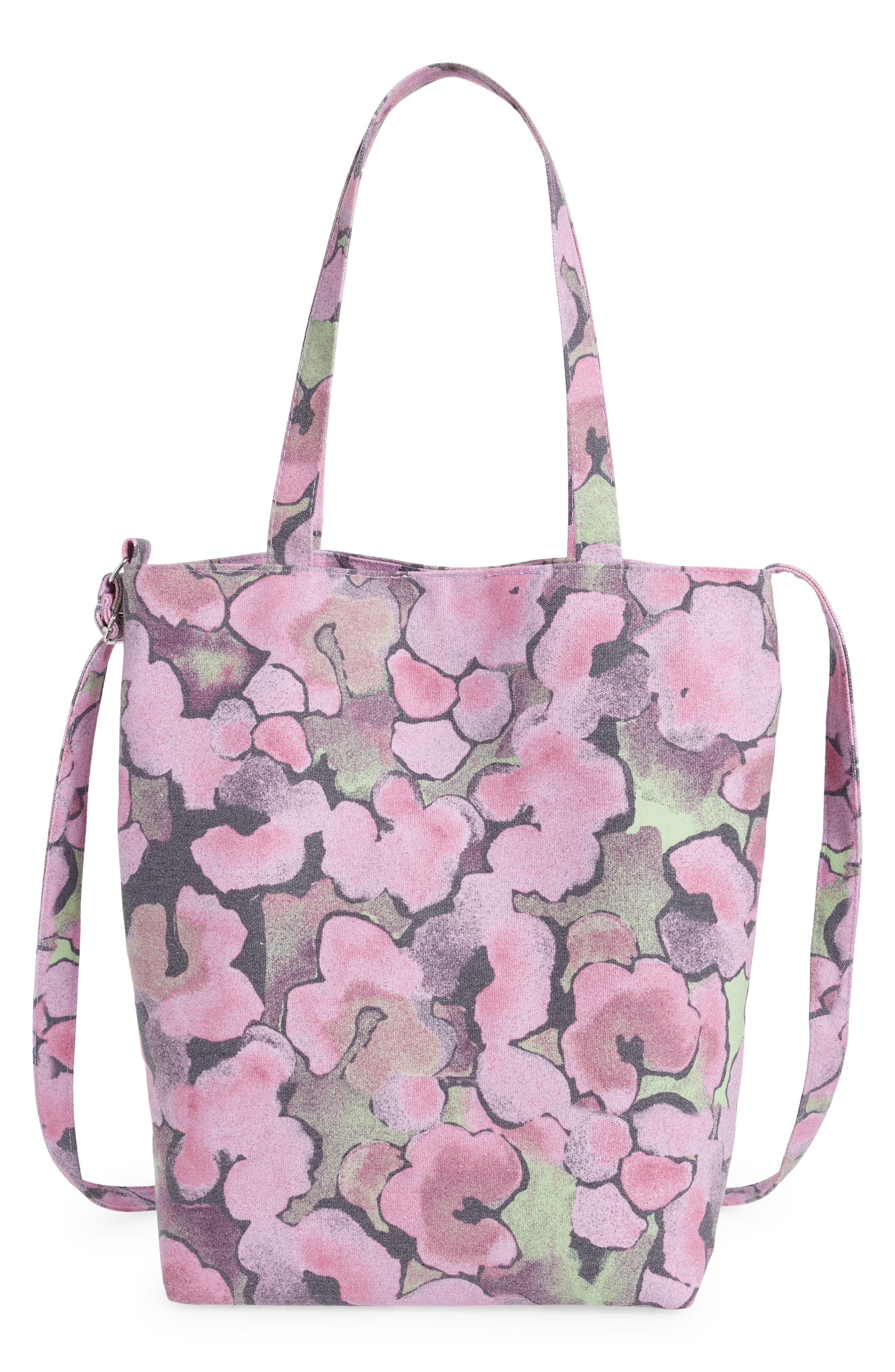 gallery tote with heart floral print