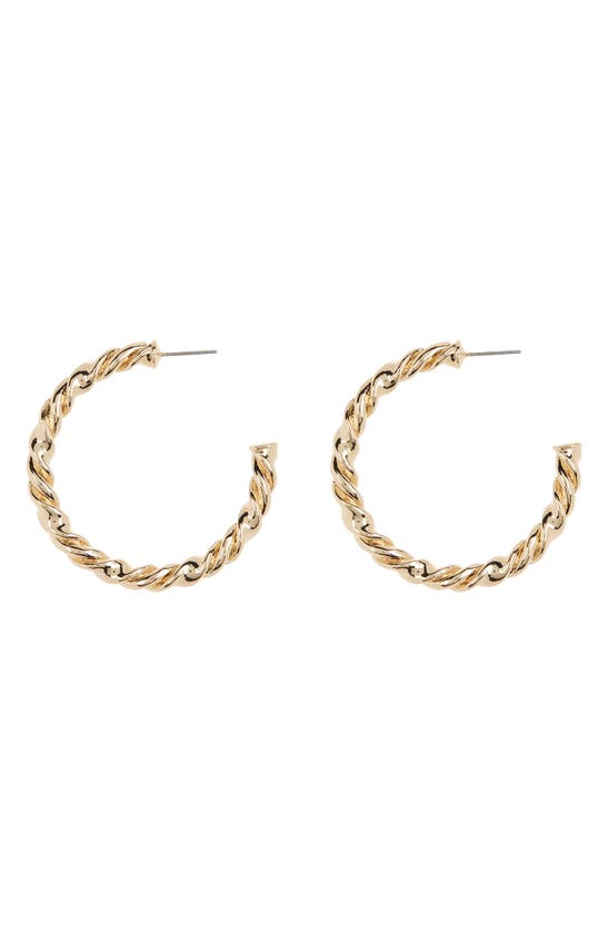 Nordstrom Rack Sprial Twist Hoop Earrings In Gold