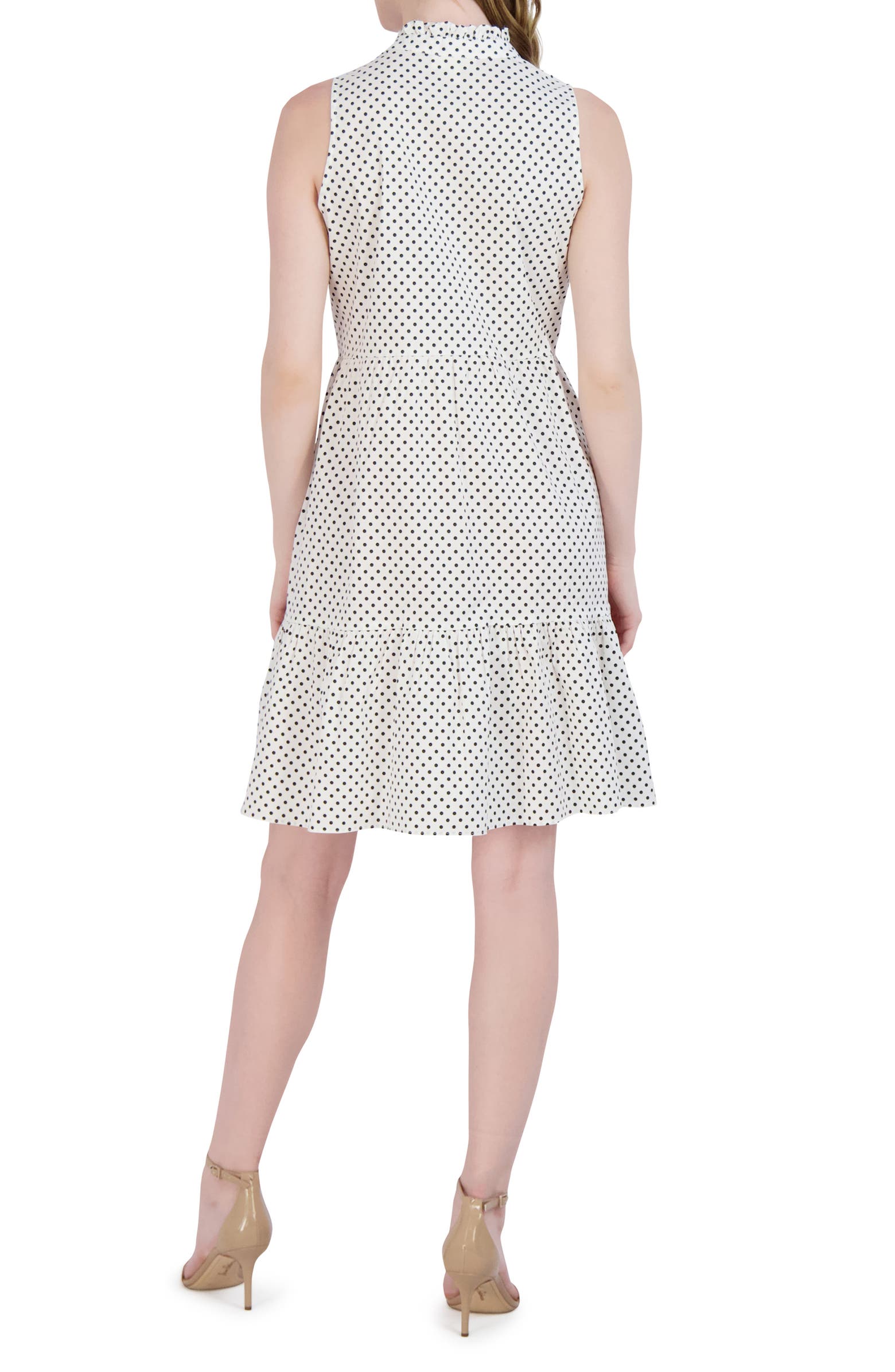 52SEVEN Ruffle Collar Sleeveless Cotton Dress | Nordstromrack