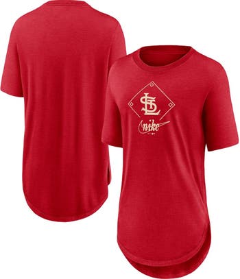Women's Nike Heathered Red St. Louis Cardinals Cooperstown