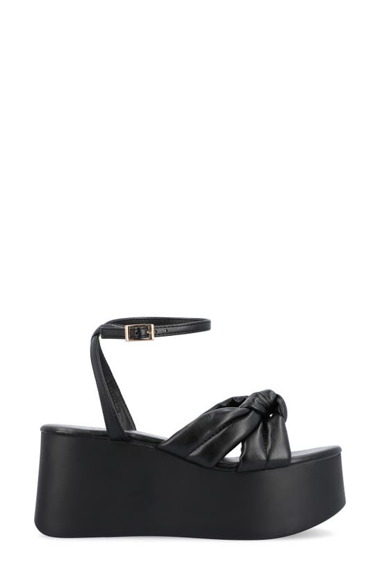 Journee Collection Lailee Ankle Strap Platform Sandal In Black