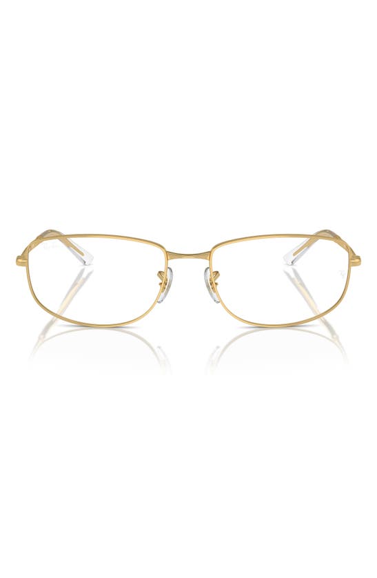 Shop Ray Ban 56mm Irregular Optical Glasses In Gold Transition