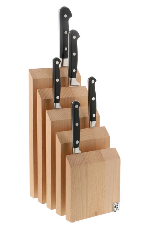 Zwilling Italian Upright Magnetic Knife Block In Natural Beechwood