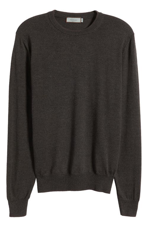 Shop Canali Mélange Wool Sweater In Brown