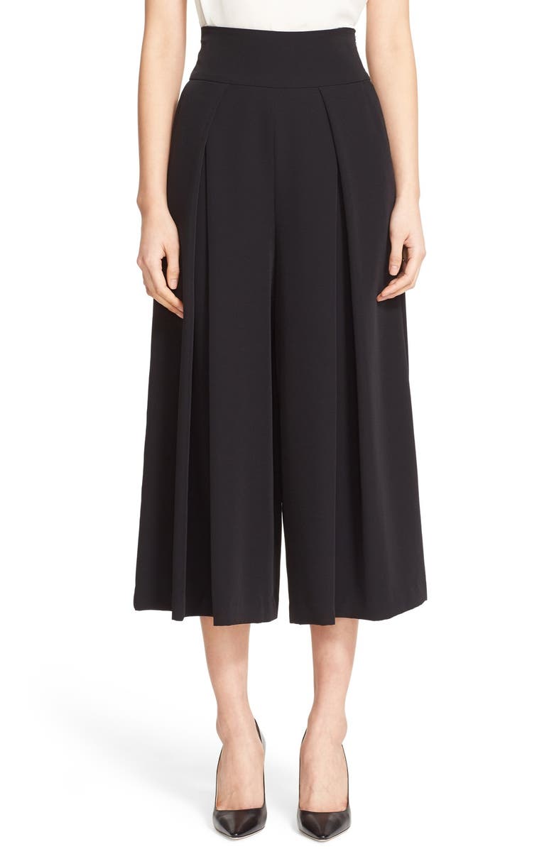 Milly Crepe High Waist Culottes | Nordstrom