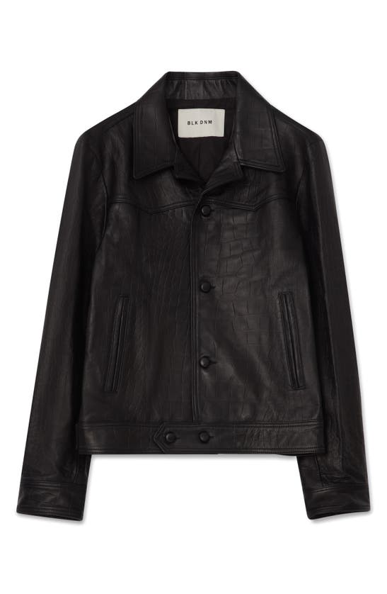 Blk Dnm Leather Jacket In Black
