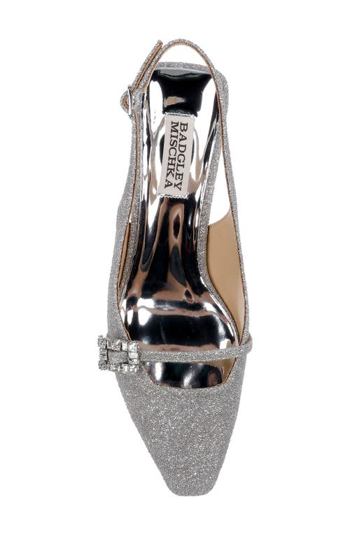 Shop Badgley Mischka Collection Buena Slingback Pump In Silver Antique