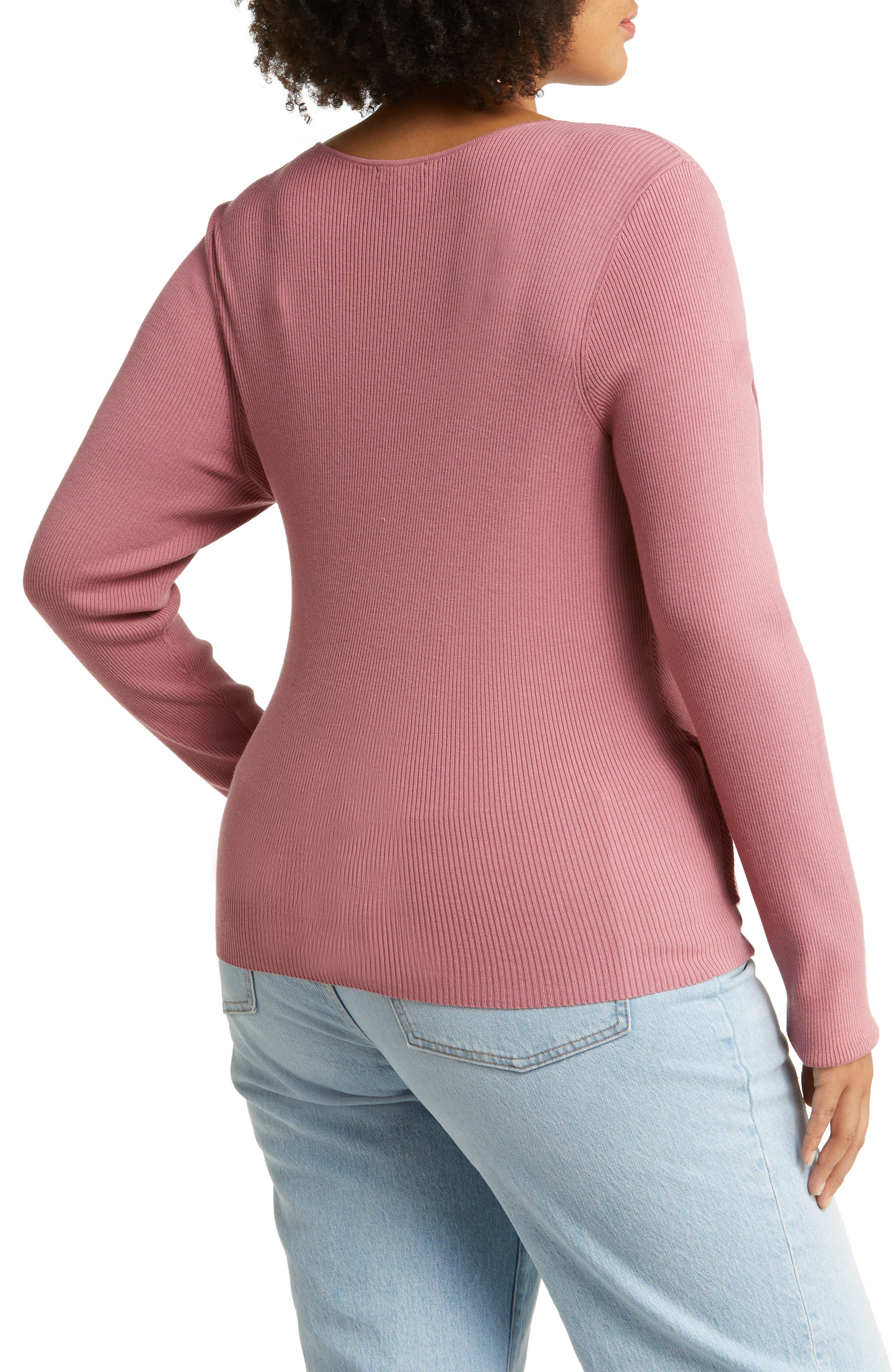 Halogen® Faux Wrap Sweater | Nordstrom