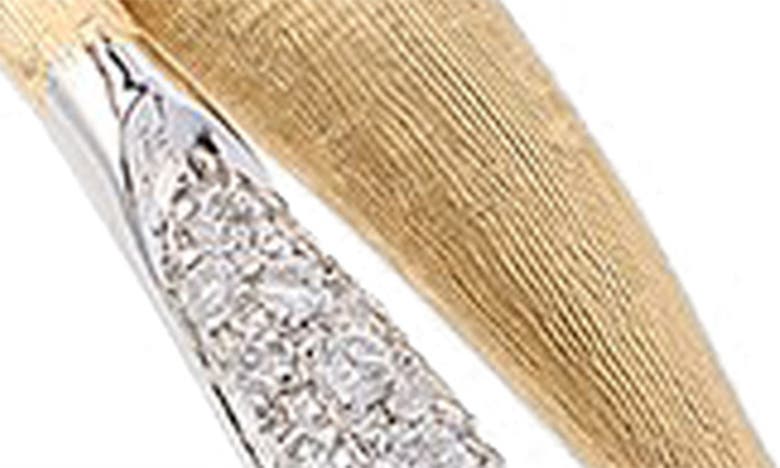 Shop Marco Bicego Lucia Diamond Tipped Cuff Bracelet In Yellow Gold