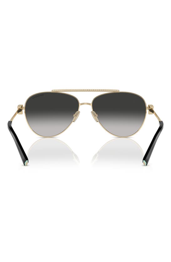 Shop Tiffany & Co . 59mm Gradient Pilot Sunglasses In Pale Gold