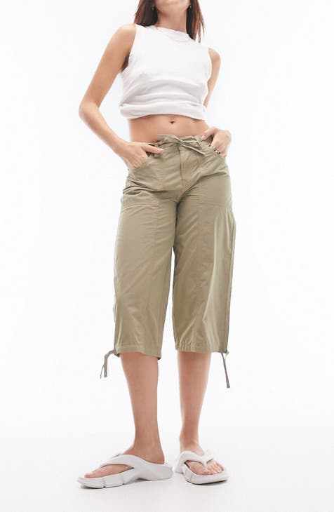 Cotton Capri Cargo Pants