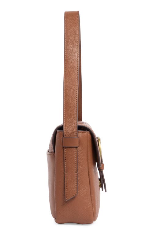 Shop Lucky Brand Ezra Leather Shoulder Bag In Nutshell