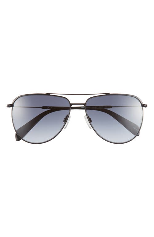 Shop Rag & Bone 59mm Aviator Sunglasses In Black Palladium/grey Shaded