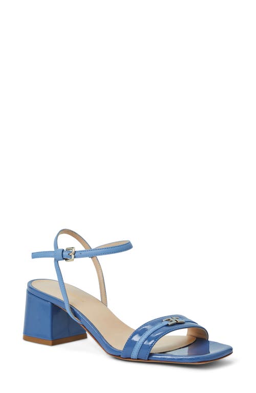 Phoebe Ankle Strap Sandal in Blue Patent