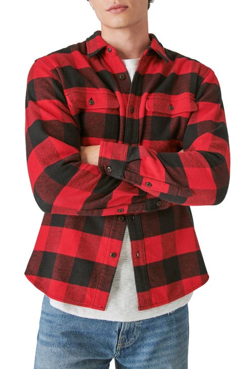 Lucky Brand Men's Button-Down Humboldt Woven Long Sleeve Flannel Shirt
