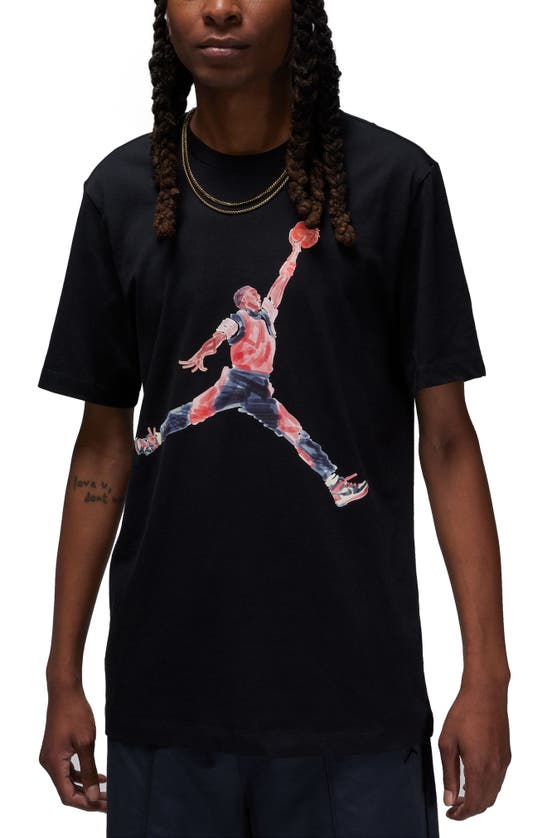 Shop Jordan Graphic T-shirt In Black