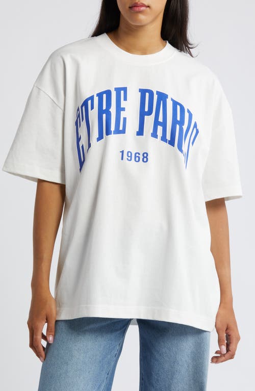 Topshop Circa 84 Oversize Graphic T-Shirt White at Nordstrom,
