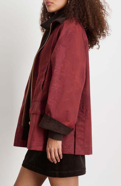 Alex Mill Chiltern Street Jacket In Waxed Cotton In Red
