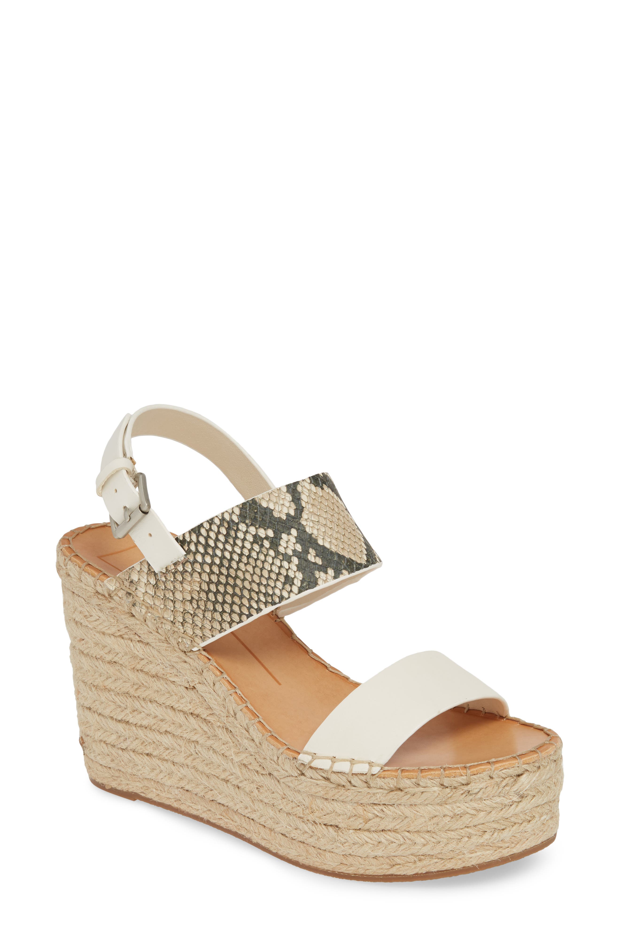 Dolce Vita Spiro Platform Wedge Sandal- Ivory