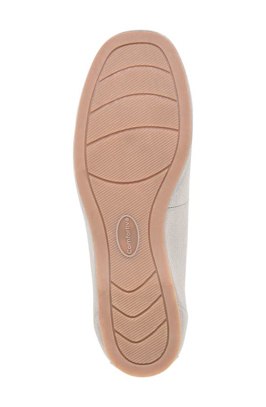 Shop Comfortiva Keegan Ballet Flat In Grey-gold